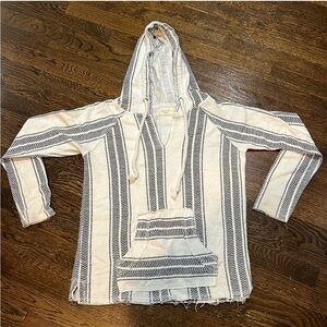 Ocean Drive Navy and White Knit Hoodie